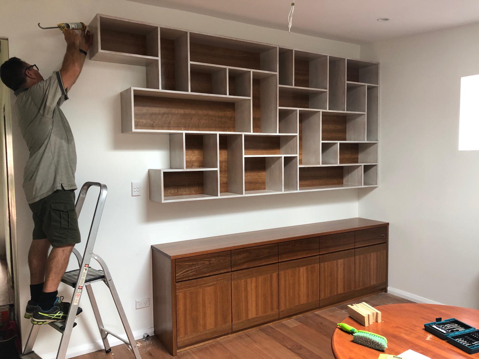 Custom sales shelving unit