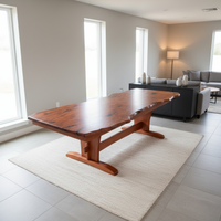 Dining Table - Natural Edge Slab in Redgum-dining table-Wildwood Designs Furniture Sydney-Wildwood Designs Furniture