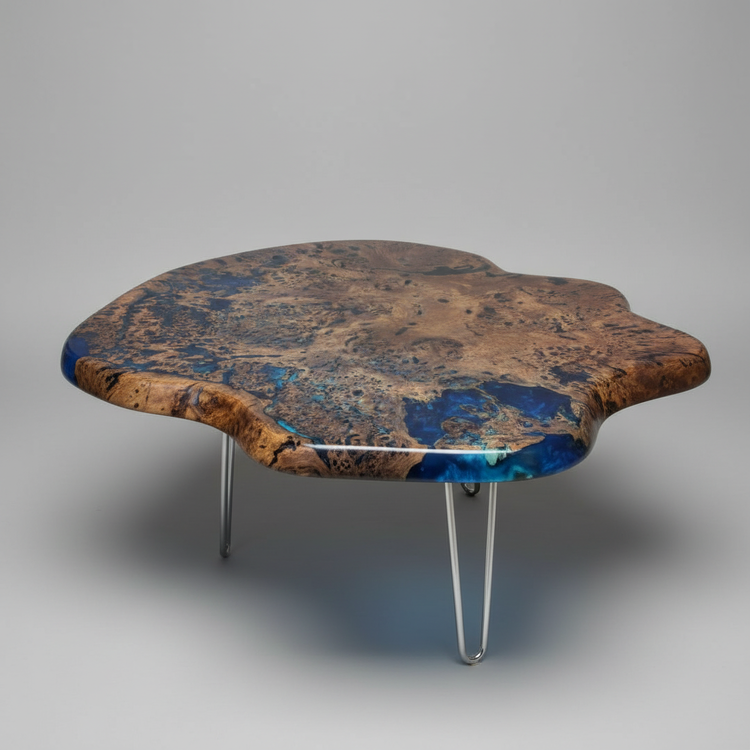 Waterfall coffee table is a custom piece