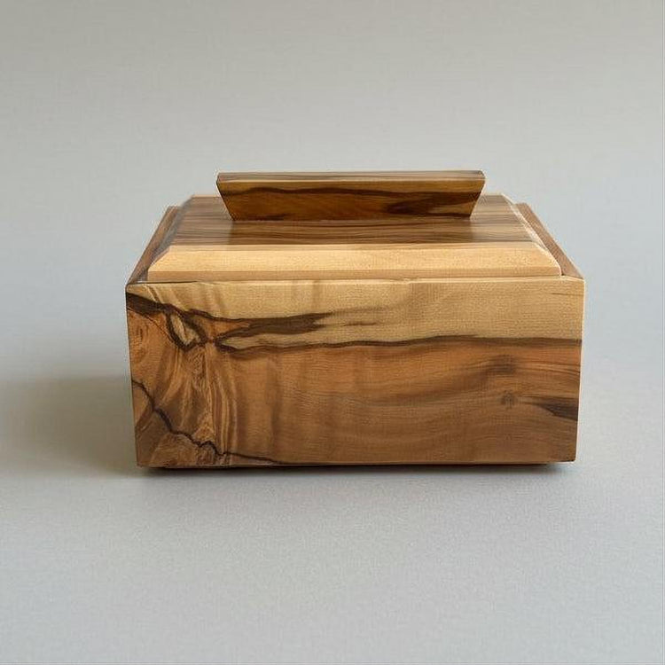 Crafted from premium Sassafras Blackheart, this handcrafted keepsake box