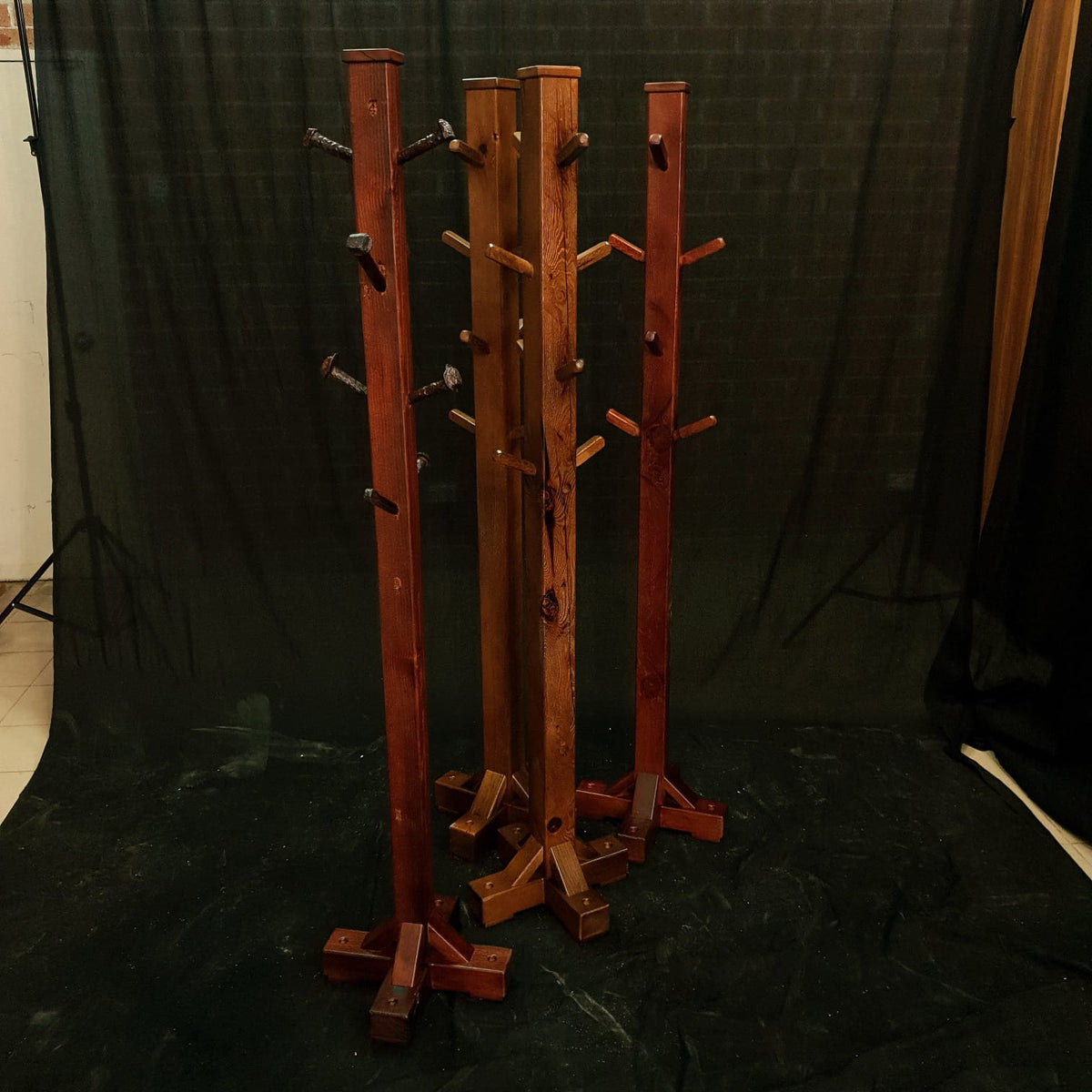Timber hat rack