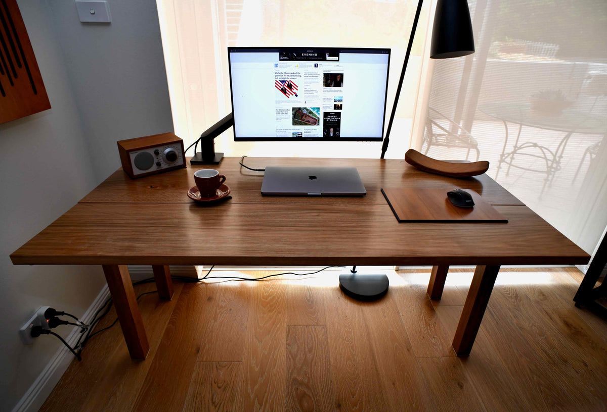 Desk - Custom - Spotted Gum-desk-Wildwood Designs Furniture-Wildwood Designs Furniture