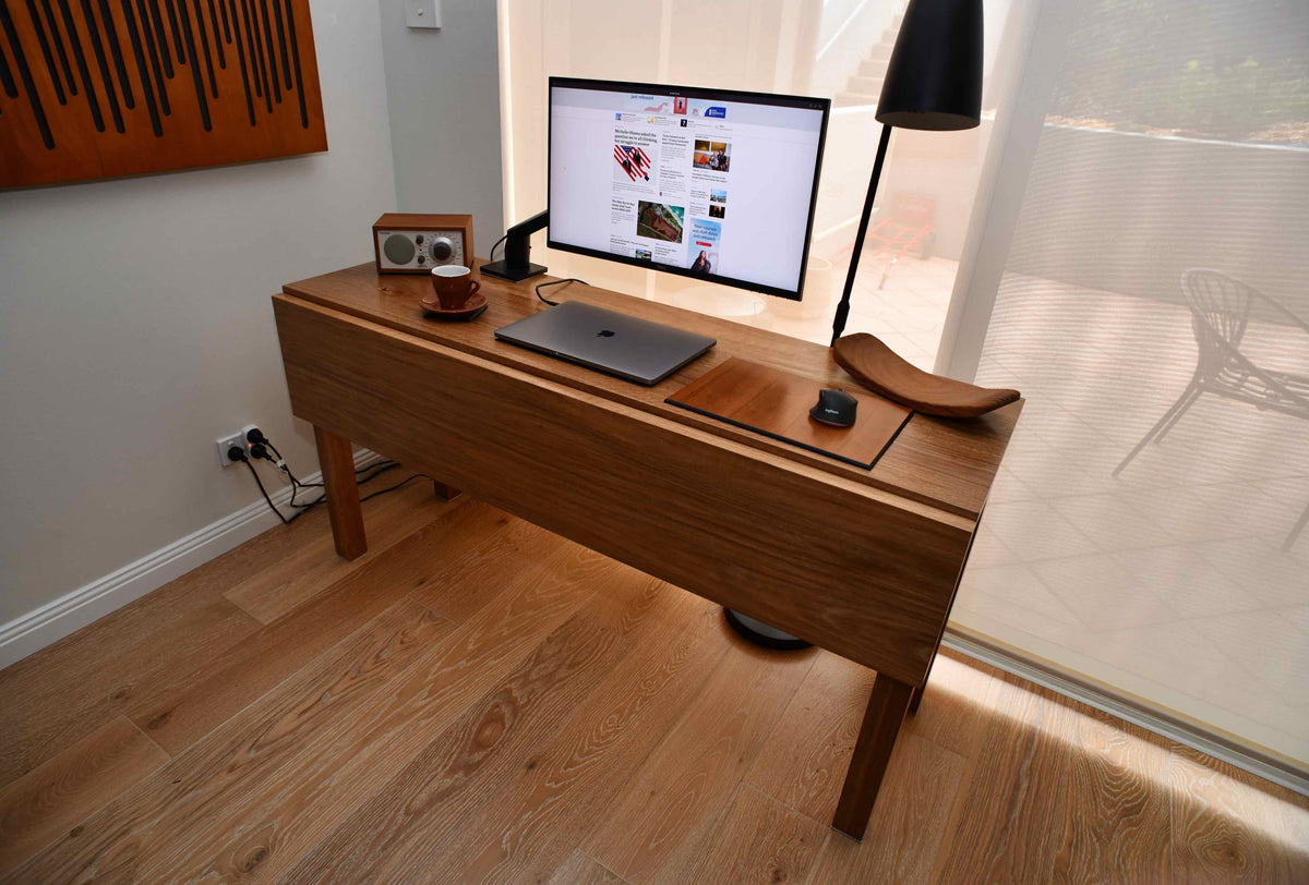 Desk - Custom - Spotted Gum-desk-Wildwood Designs Furniture-Wildwood Designs Furniture