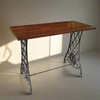Side Table- Vintage Sewing Machine With reclaimed Timber