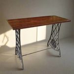 Side Table- Vintage Sewing Machine With reclaimed Timber