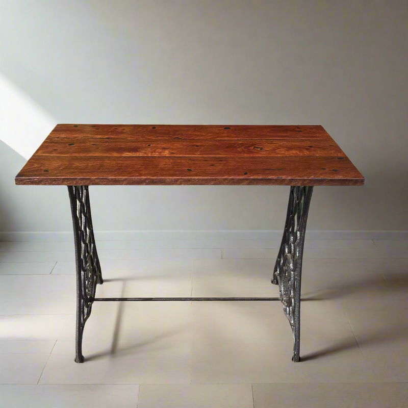 Side Table- Vintage Sewing Machine With reclaimed Timber
