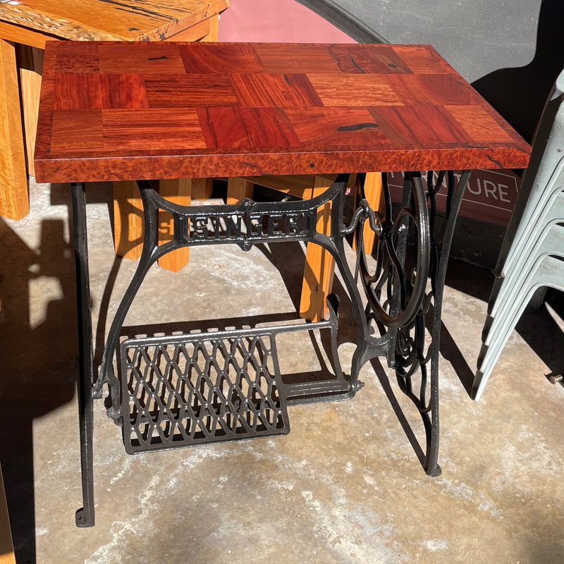 Vintage Sewing Machine with Redgum Top