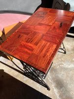 Vintage Sewing Machine with Redgum Top