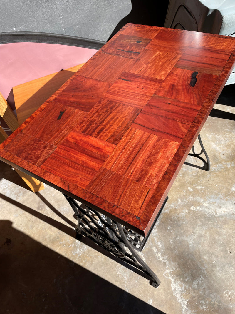 Vintage Sewing Machine with Redgum Top