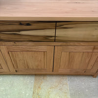 Custom side board unit made with blackbutt and sassafras blackheart