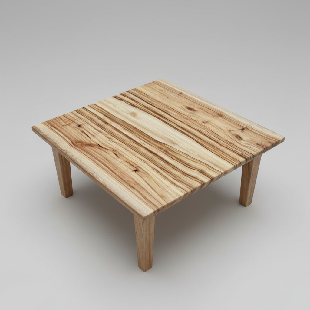 Wooden stool on a wooden floor