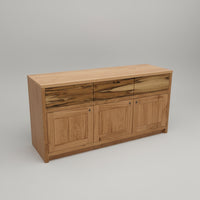 Custom side board unit made with blackbutt and sassafras blackheart