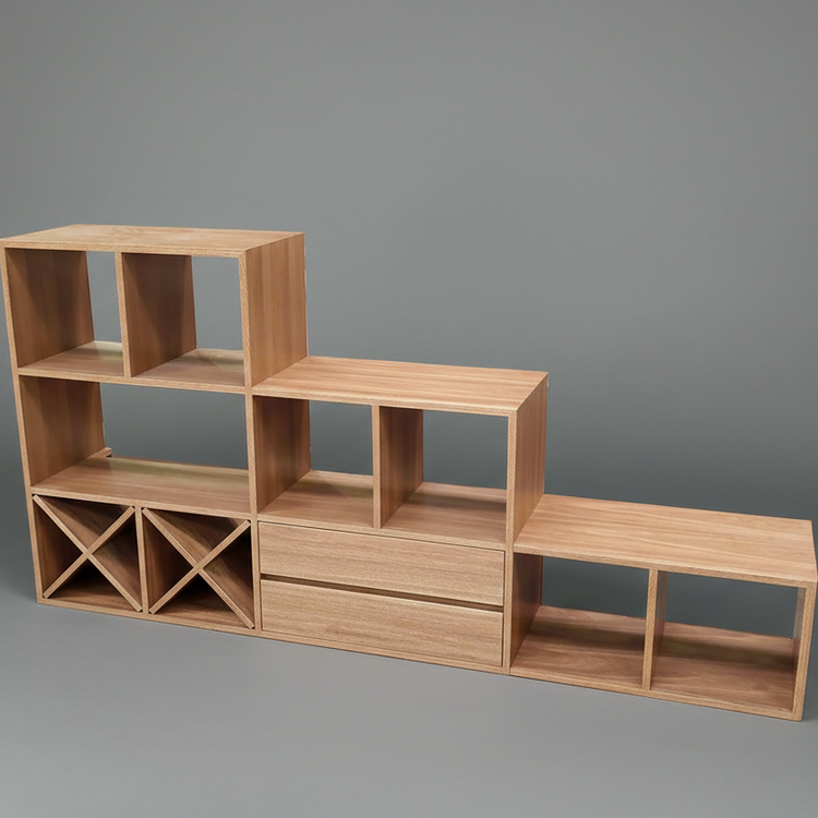 Asymmetrical Step Cube Unit - Custom Designed Display Cabinet