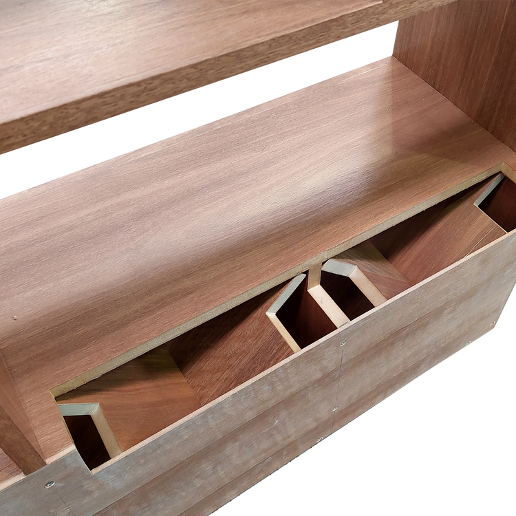 Asymmetrical Step Cube Unit - Custom Designed Display Cabinet