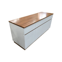Spotted gum and white poly buffet