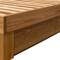 Bunbury solid Blackbutt timber bed with four under-bed storage drawers, handcrafted in Sydney