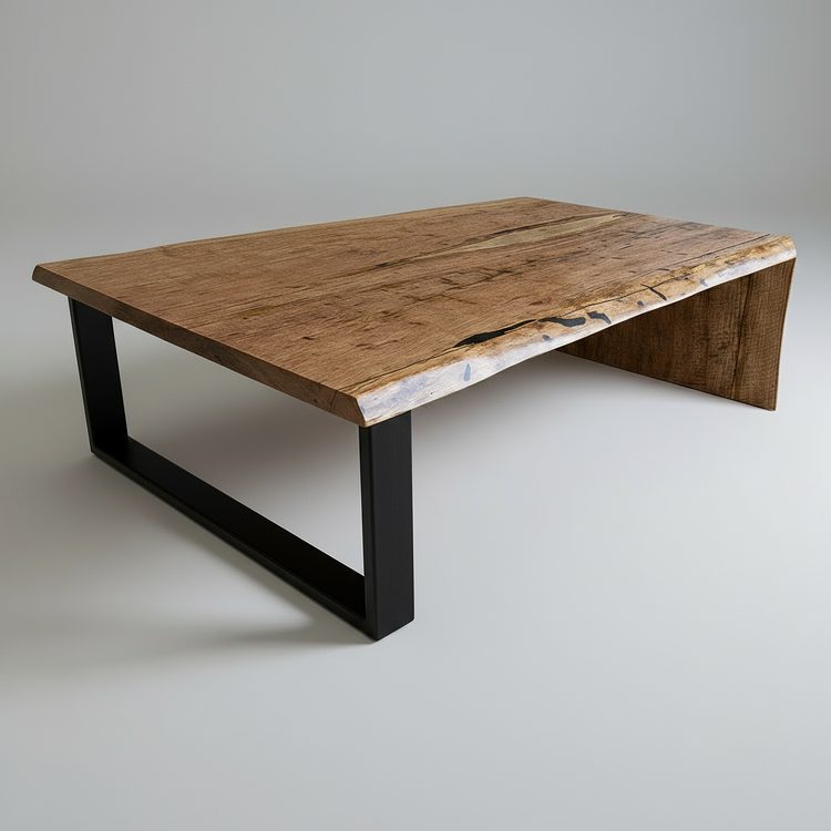 Timber Coffee Table - Live Edge Slab Design