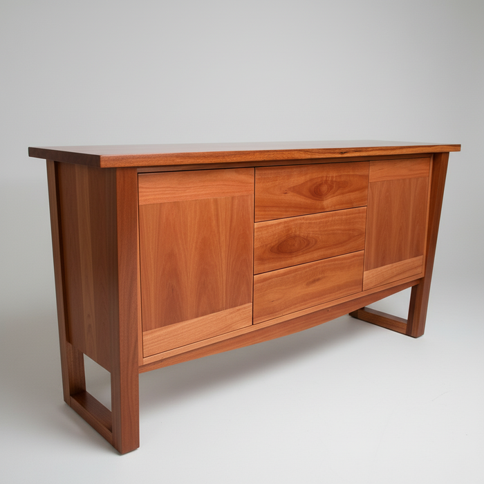 Custom built hardwood buffet cabinet for dining room storage Sydney