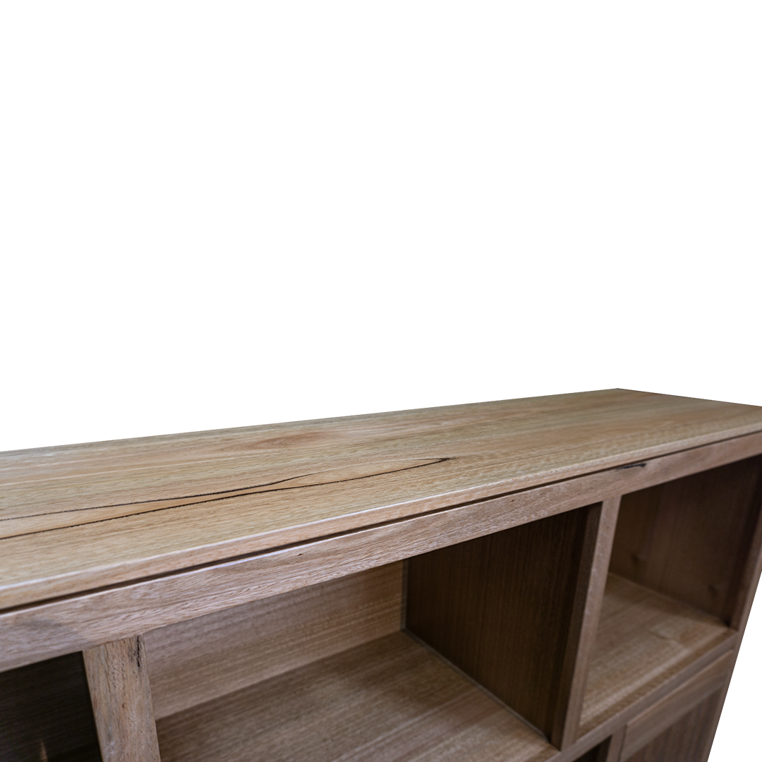 Bespoke Built-in Wall Unit and Bookcase in Tasmanian Oak