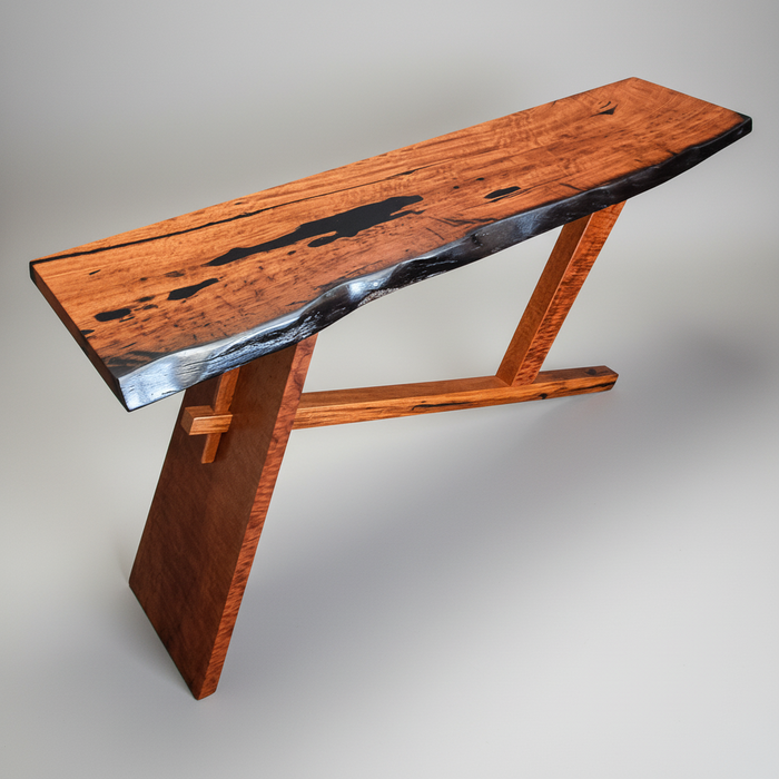 Timber Slab Console Table - Live Edge Design