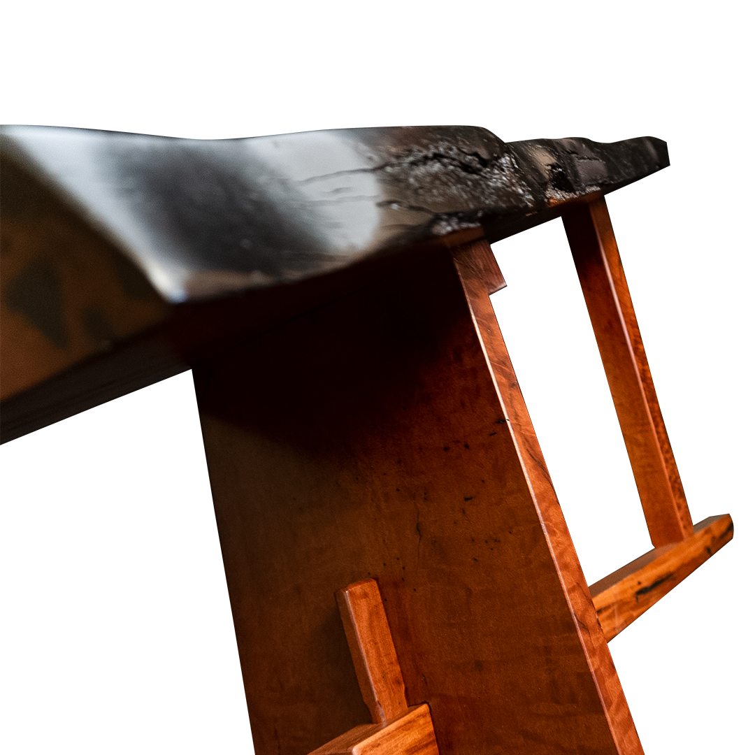 Timber Slab Console Table - Live Edge Design
