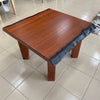 Red Gum Slab Angle Tapered Legs Coffee Table