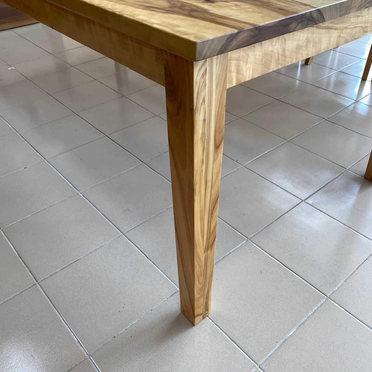 Dining Table - Henly Collection in Camphor Laurel with Tapered Legs