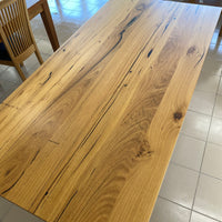 Wormy Chestnut X Leg Dining Table