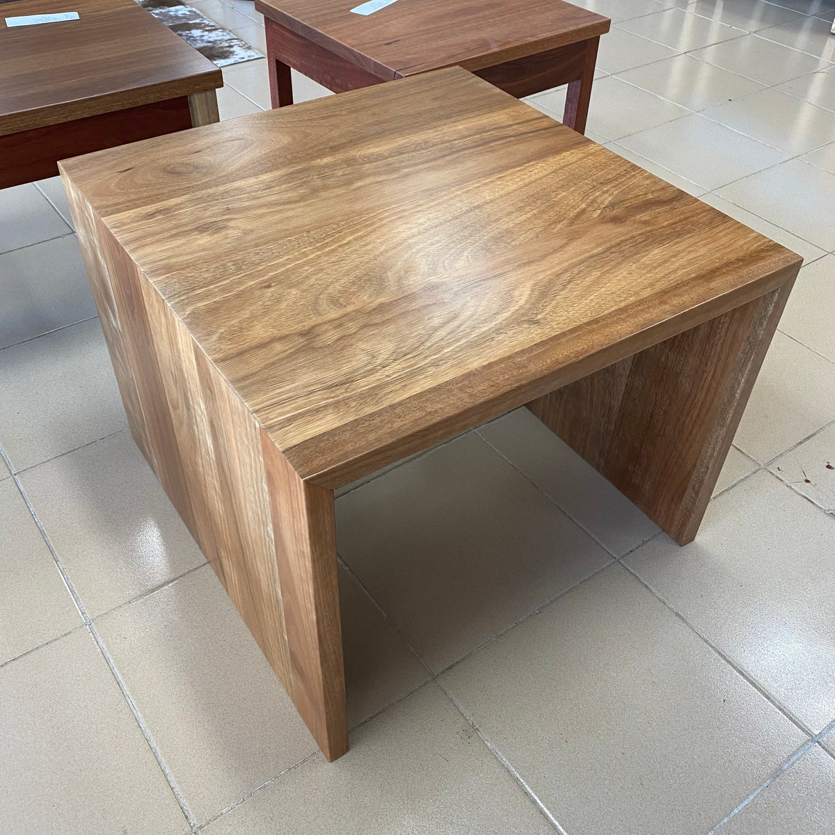 Coffee Table - Waterfall Design - Spotted Gum