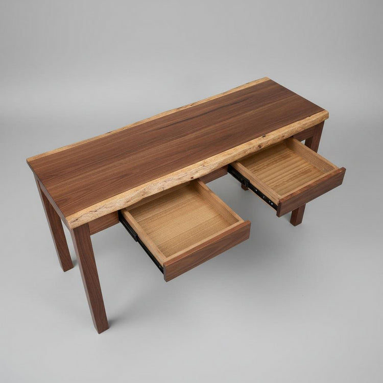 Timber Slab Console Table - Live Edge Design