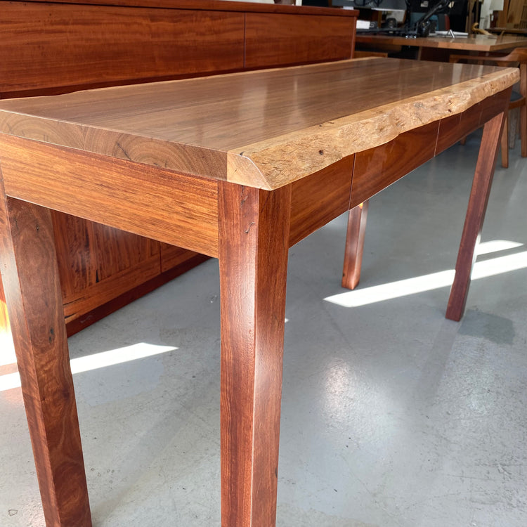 Timber Slab Console Table - Live Edge Design