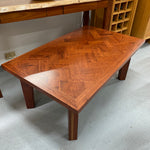 Coffee Table - Redgum Herringbone Tapered Legs