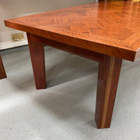 Coffee Table - Redgum Herringbone Tapered Legs