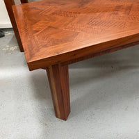 Coffee Table - Redgum Herringbone Tapered Legs