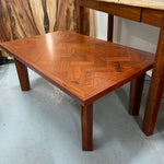 Coffee Table - Redgum Herringbone Tapered Legs