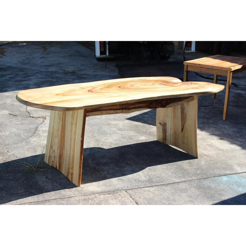 Camphorlaurel Slab Custom Desk-desk-Wildwood Designs Furniture