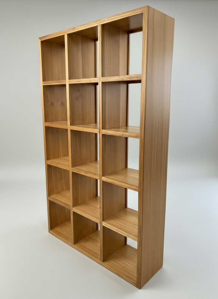 Custom Pigeon Hole Shelving Unit in Spotted Gum