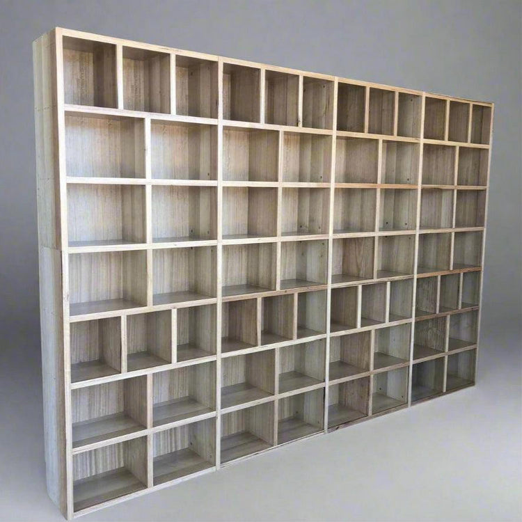 Custom Pigeon Hole Shelving Unit in Spotted Gum