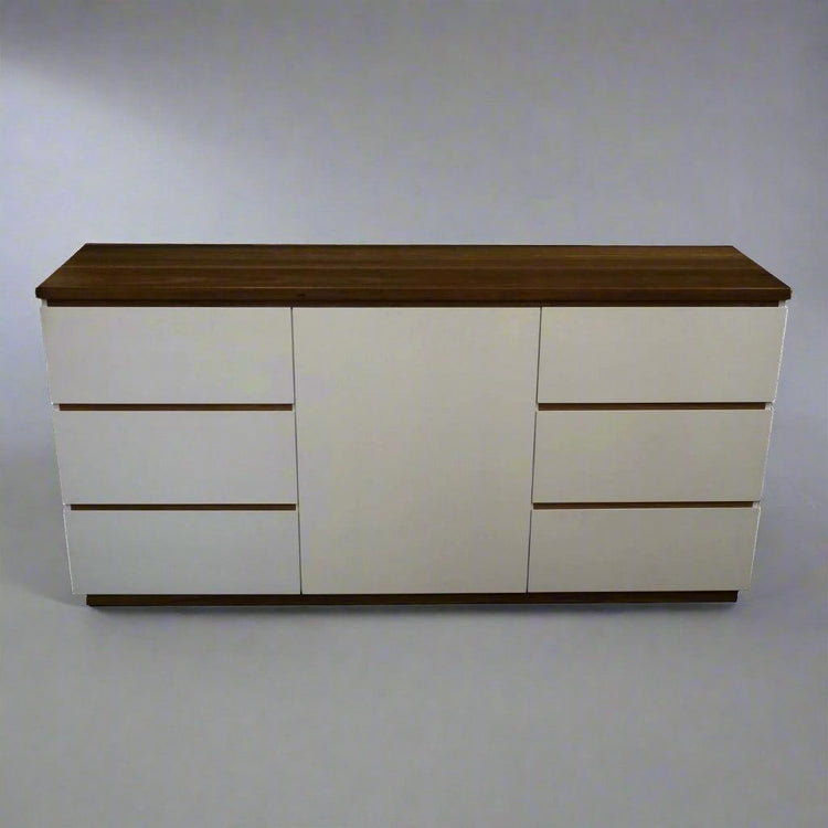Spotted gum and white poly buffet